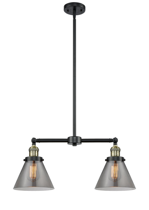 Innovations 209-BAB-G43 Two Light Island Pendant, Black Antique Brass