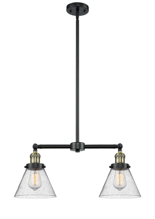 Innovations 209-BAB-G44 Two Light Island Pendant, Black Antique Brass