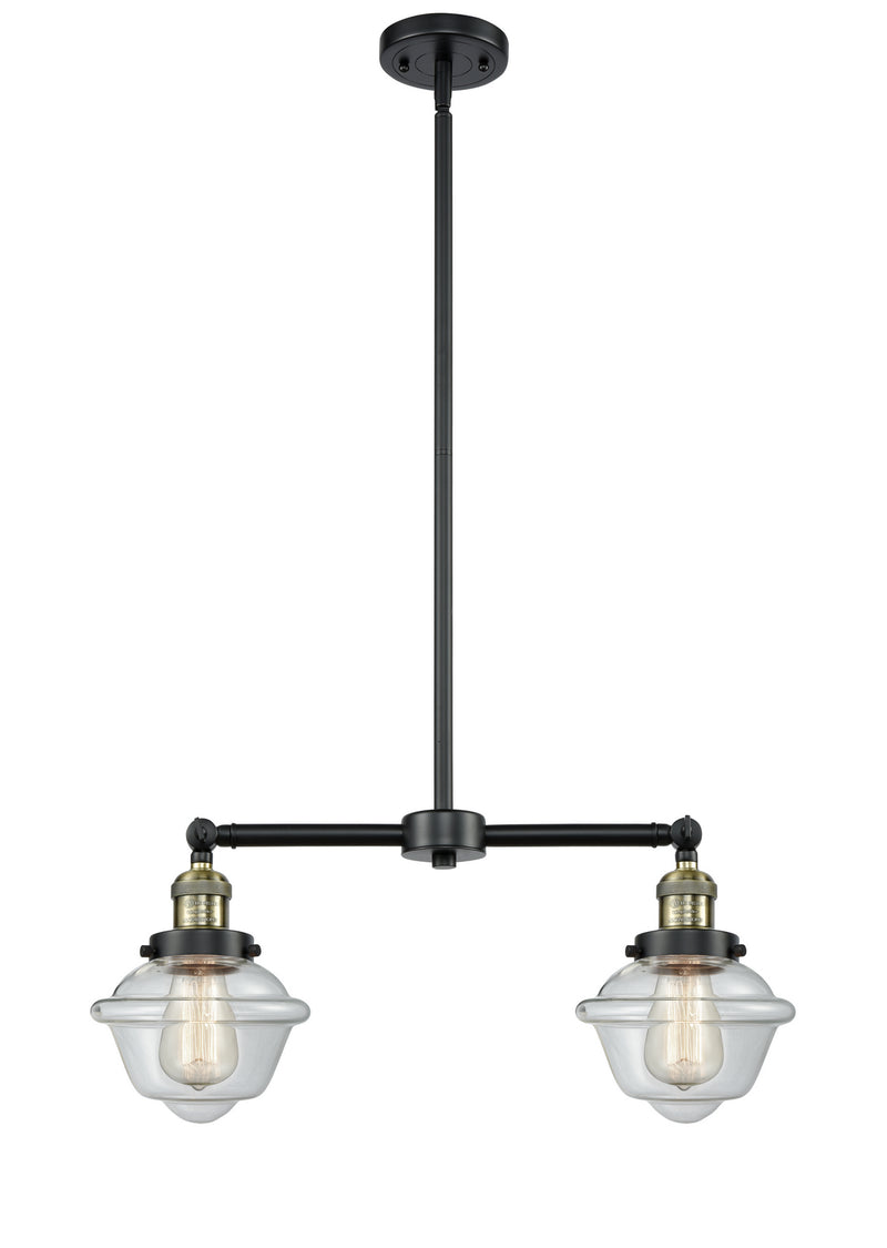 Innovations 209-BAB-G532 Two Light Island Pendant, Black Antique Brass