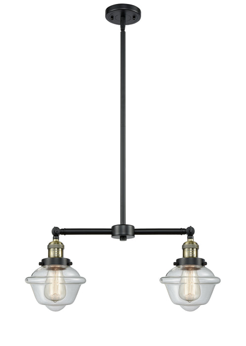 Innovations 209-BAB-G532 Two Light Island Pendant, Black Antique Brass