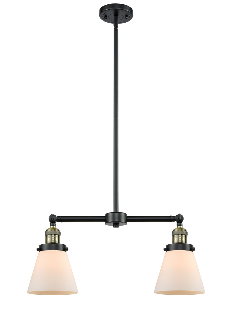 Innovations 209-BAB-G61 Two Light Island Pendant, Black Antique Brass