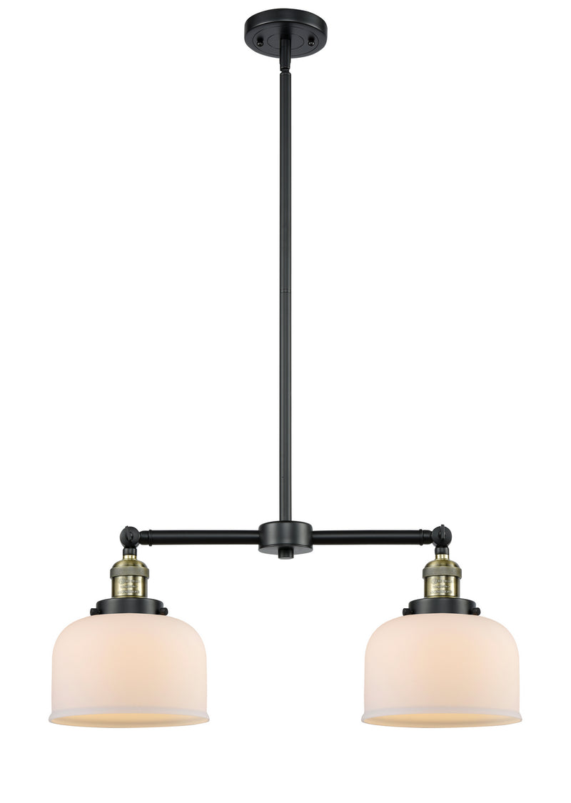 Innovations 209-BAB-G71 Two Light Island Pendant, Black Antique Brass