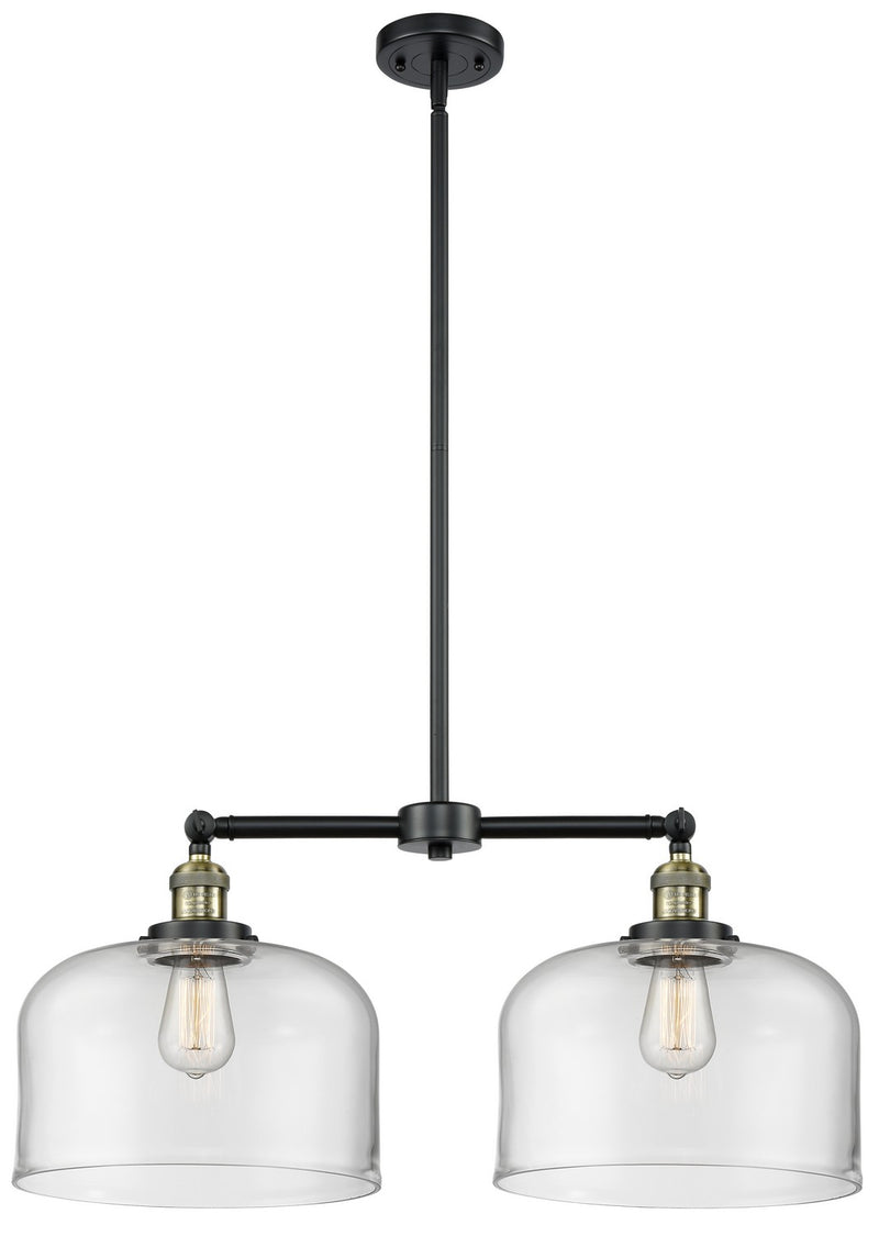 Innovations 209-BAB-G72-L Two Light Island Pendant, Black Antique Brass