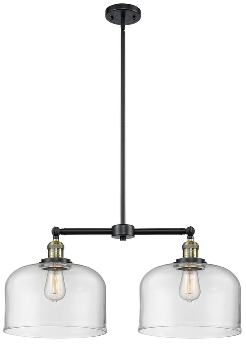 Innovations 209-BAB-G72-L Two Light Island Pendant, Black Antique Brass