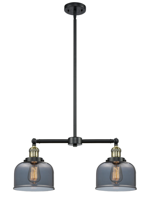 Innovations 209-BAB-G73 Two Light Island Pendant, Black Antique Brass