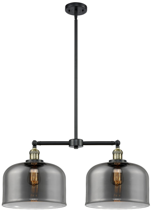 Innovations 209-BAB-G73-L Two Light Island Pendant, Black Antique Brass