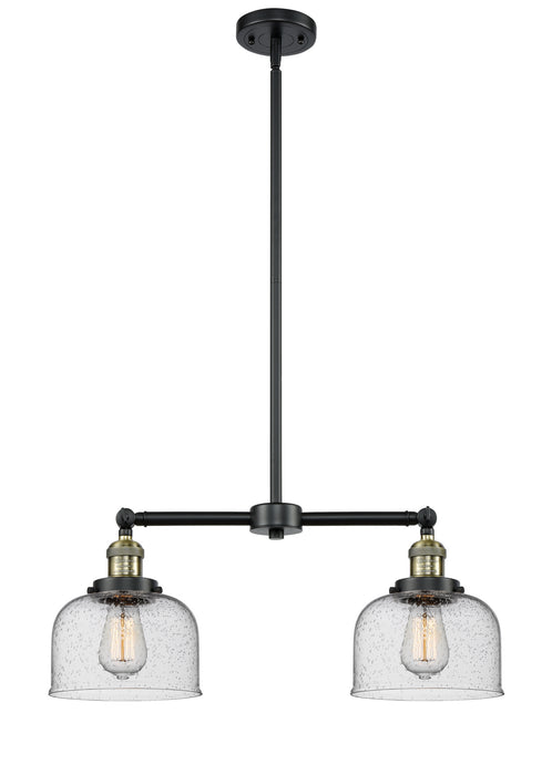 Innovations 209-BAB-G74 Two Light Island Pendant, Black Antique Brass