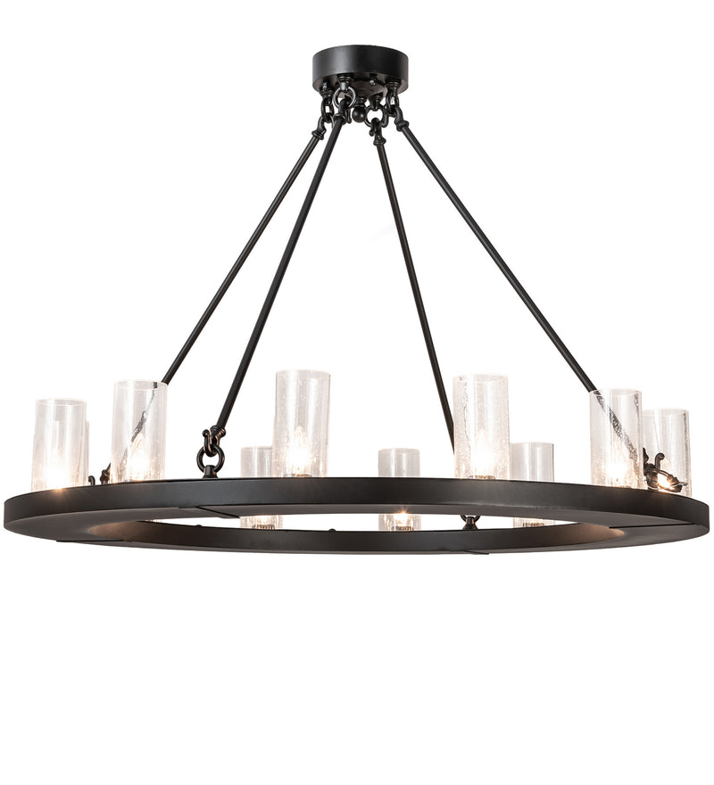 Meyda Tiffany 210263 12 Light Semi-Flushmount, Solar Black