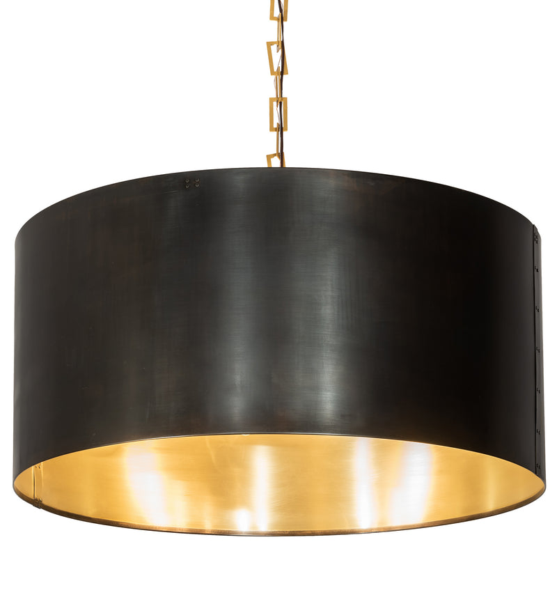 Meyda Tiffany 210476 12 Light Pendant, Craftsman Brown/Oil Rubbed Bronze/Brushed Brass
