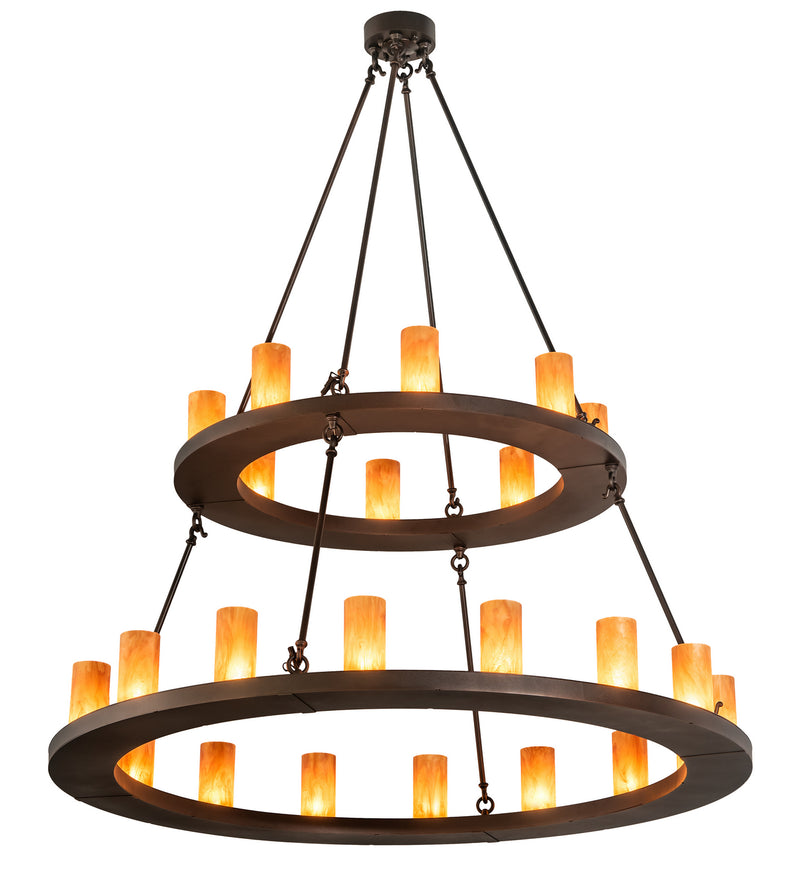 Meyda Tiffany 210577 24 Light Chandelier, Mahogany Bronze