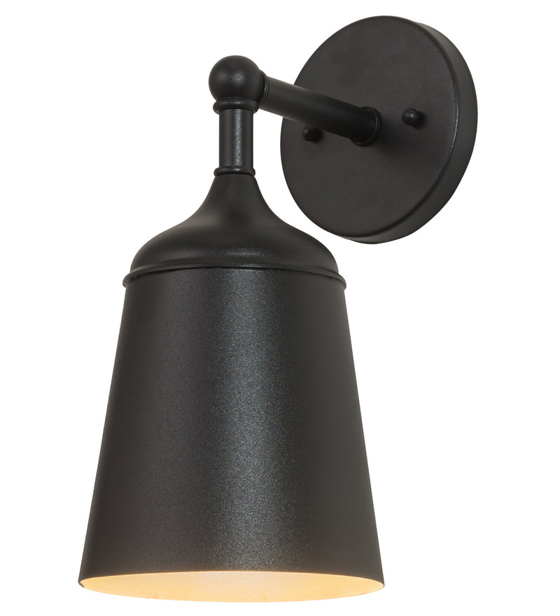 Meyda Tiffany 210835 One Light Wall Sconce, Textured Black/Champagne Metallic