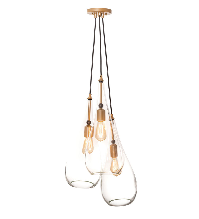 Meyda Tiffany 210843 Three Light Pendant, Champagne Metallic