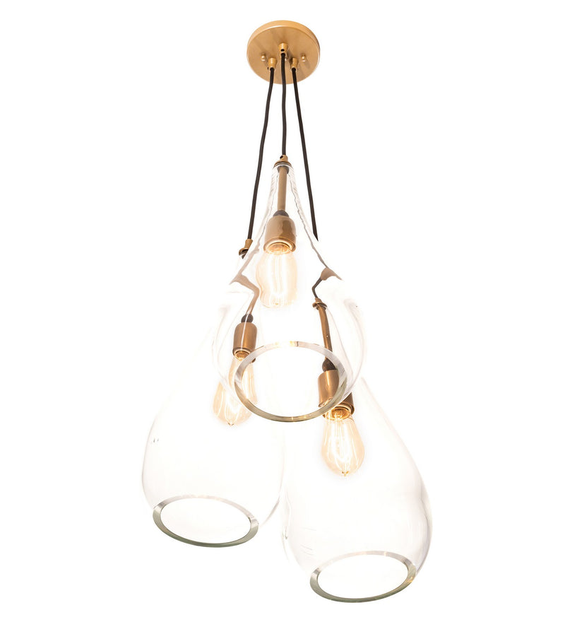 Meyda Tiffany 210843 Three Light Pendant, Champagne Metallic
