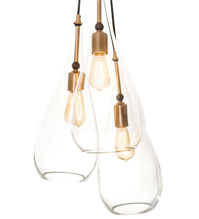 Meyda Tiffany 210843 Three Light Pendant, Champagne Metallic