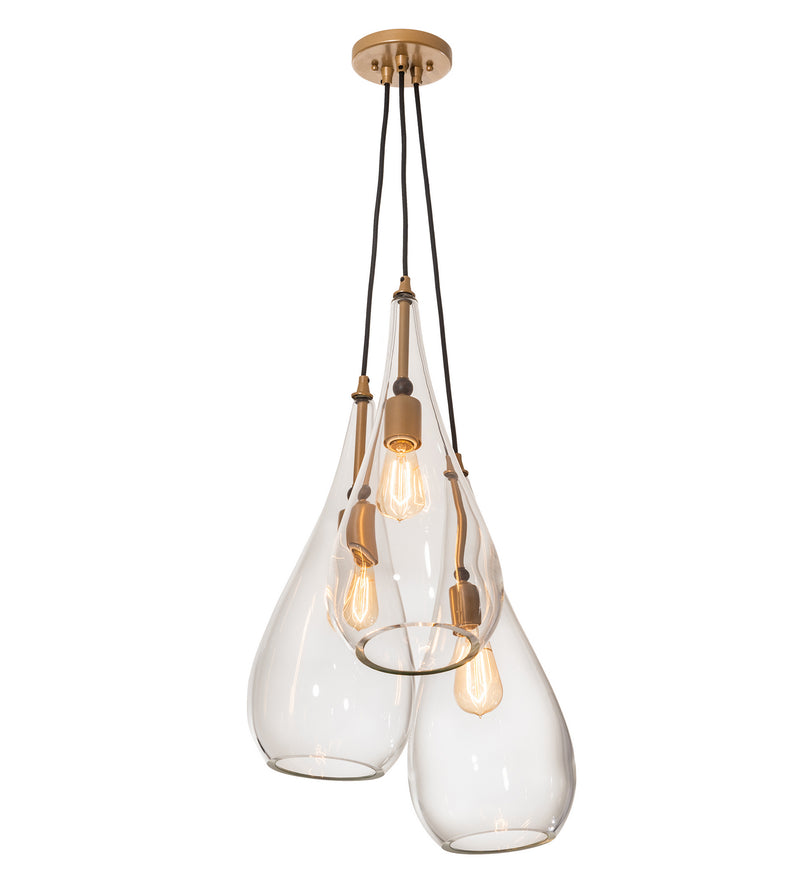 Meyda Tiffany 210843 Three Light Pendant, Champagne Metallic