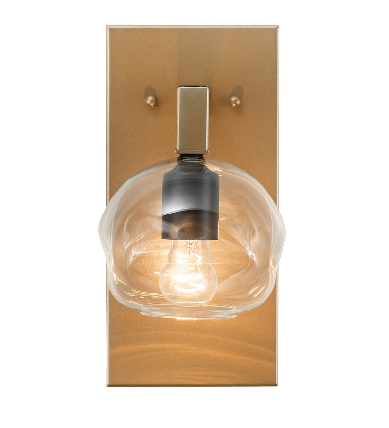 Meyda Tiffany 210845 One Light Wall Sconce, Champagne Metallic/Black Textured