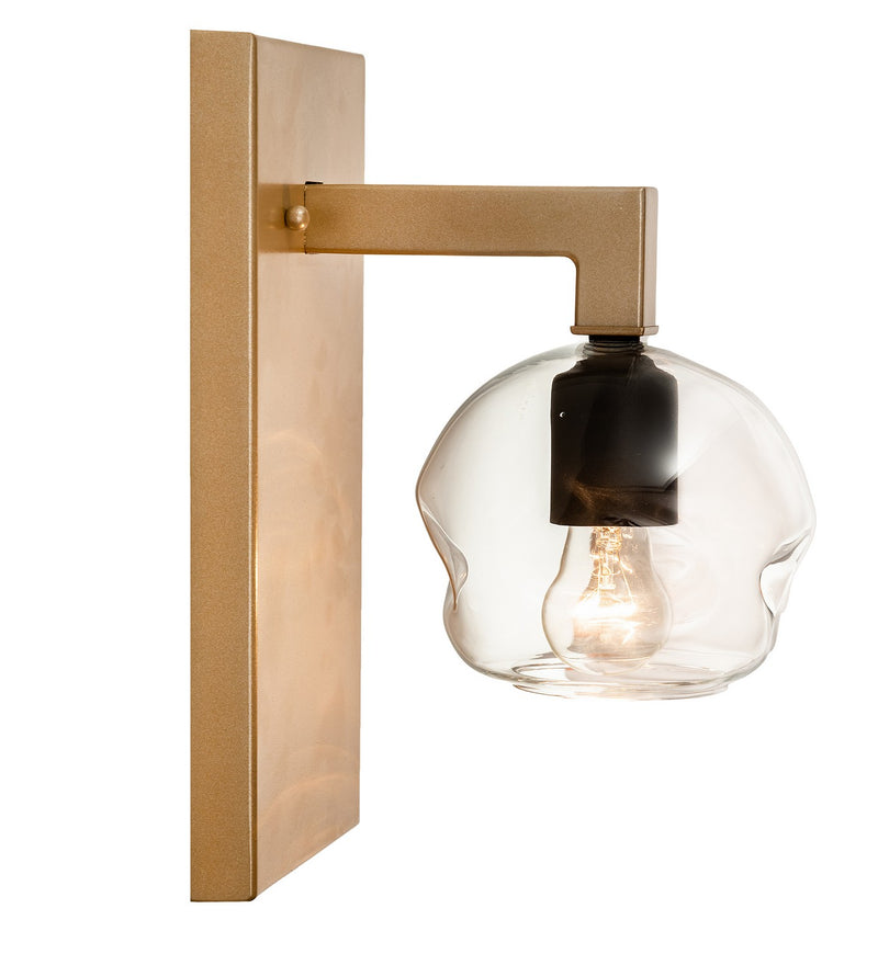 Meyda Tiffany 210845 One Light Wall Sconce, Champagne Metallic/Black Textured