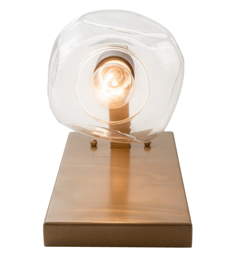 Meyda Tiffany 210845 One Light Wall Sconce, Champagne Metallic/Black Textured