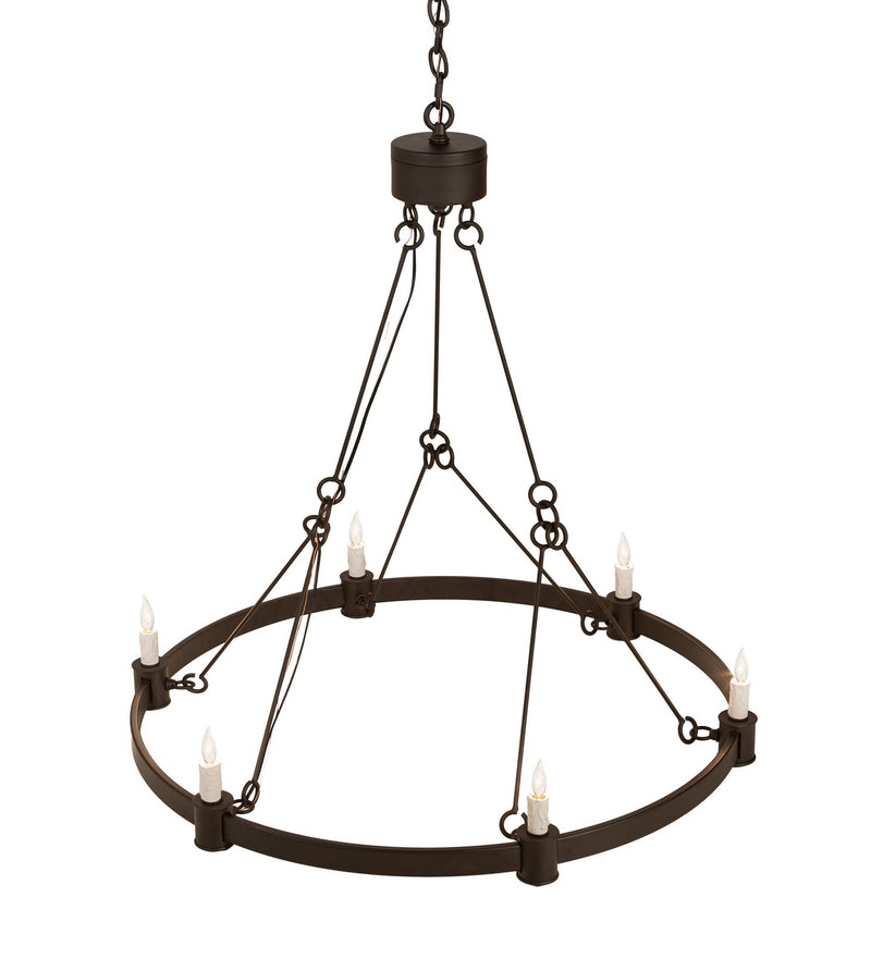 Meyda Tiffany 210880 Six Light Chandelier, Oil Rubbed Bronze