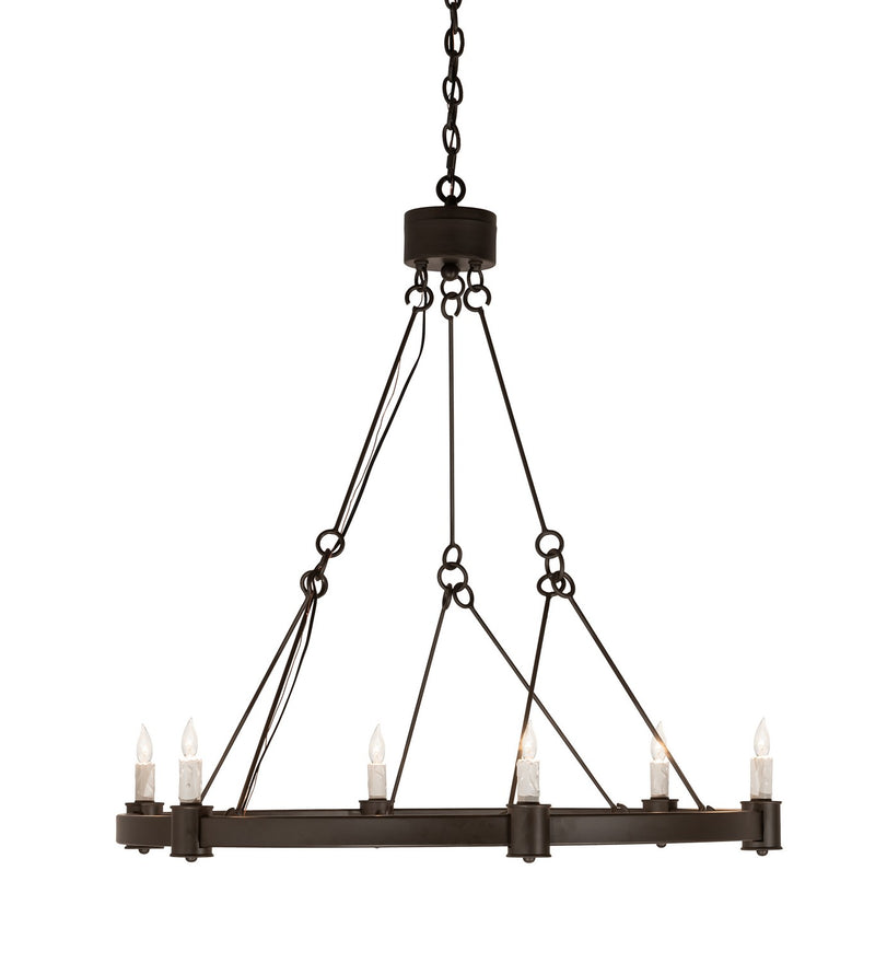 Meyda Tiffany 210880 Six Light Chandelier, Oil Rubbed Bronze