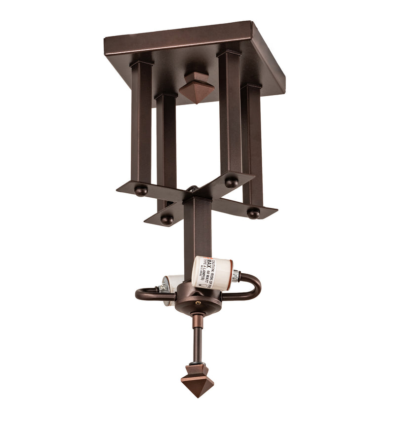Meyda Tiffany 210966 Two Light Flushmount Hardware, Mahogany Bronze
