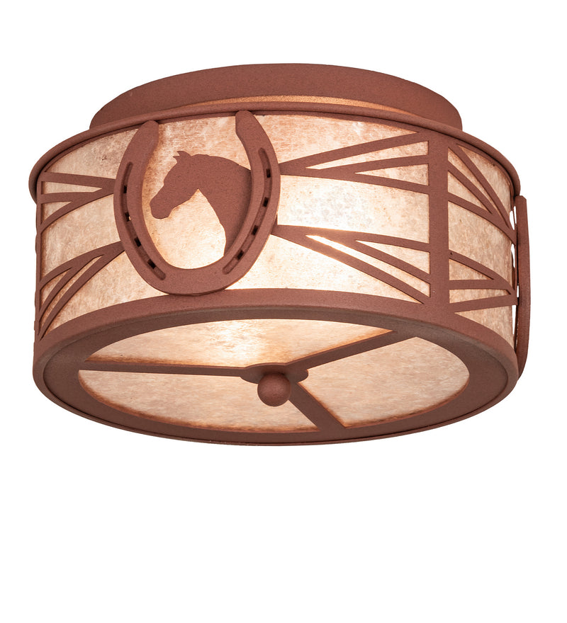 Meyda Tiffany 211015 Two Light Flushmount, Rust