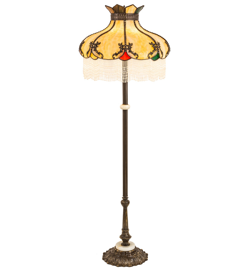 Meyda Tiffany 211273 Three Light Floor Lamp, Antique Brass