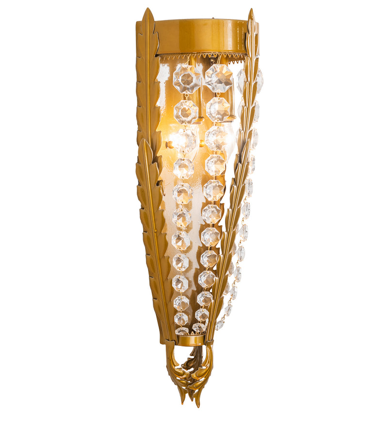 Meyda Tiffany 211949 LED Wall Sconce, Transparent Gold Over Nickel