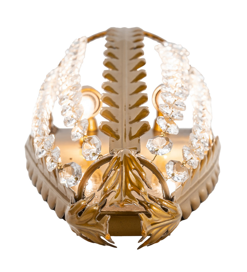 Meyda Tiffany 211949 LED Wall Sconce, Transparent Gold Over Nickel