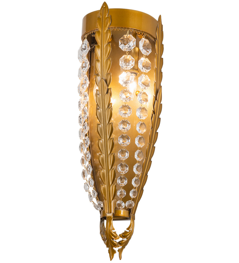 Meyda Tiffany 211949 LED Wall Sconce, Transparent Gold Over Nickel