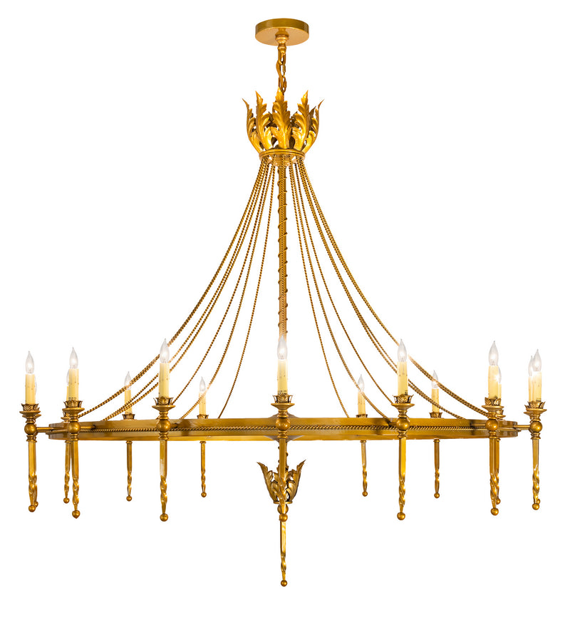 Meyda Tiffany 211951 16 Light Chandelier, Transparent Gold Over Nickel