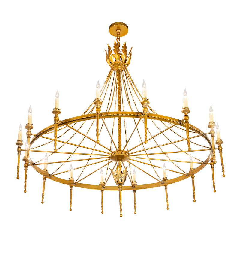 Meyda Tiffany 211951 16 Light Chandelier, Transparent Gold Over Nickel