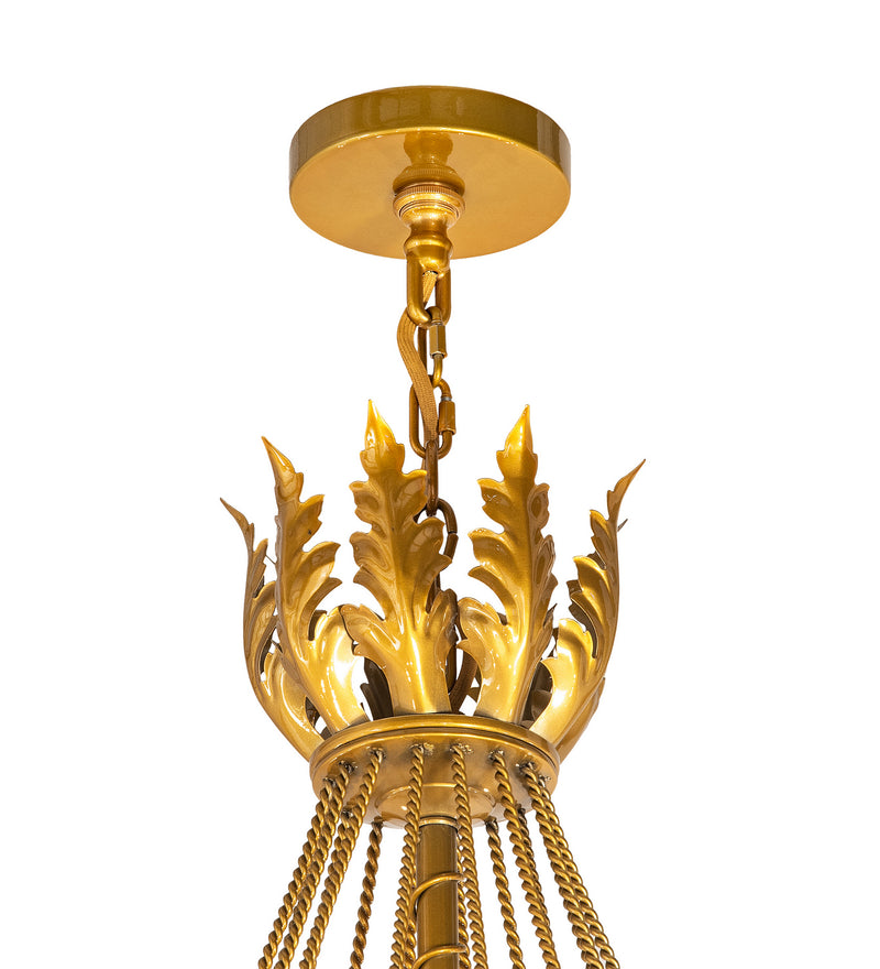 Meyda Tiffany 211951 16 Light Chandelier, Transparent Gold Over Nickel