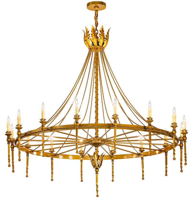 Meyda Tiffany 211951 16 Light Chandelier, Transparent Gold Over Nickel