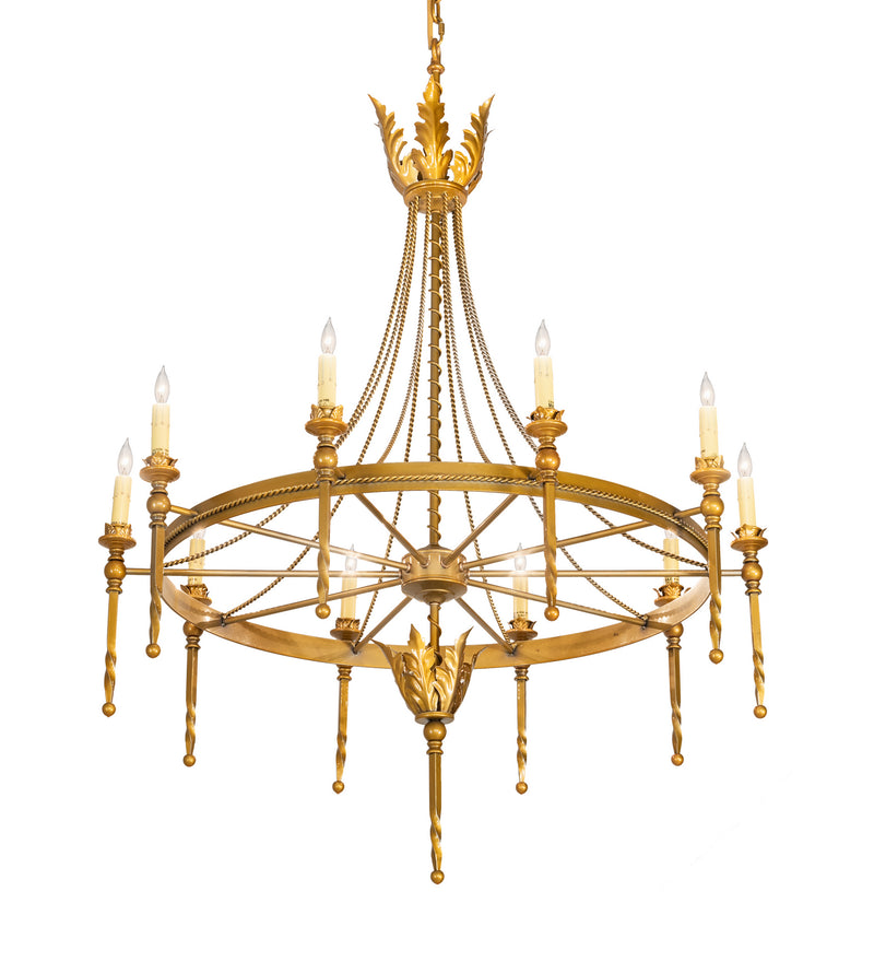 Meyda Tiffany 211956 Ten Light Chandelier, Transparent Gold Over Nickel
