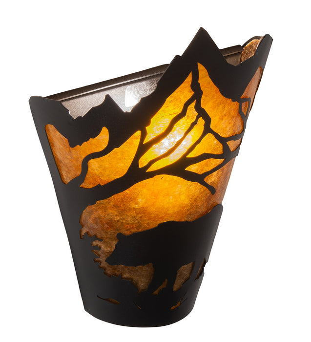 Meyda Tiffany 212504 One Light Wall Sconce, Textured Black