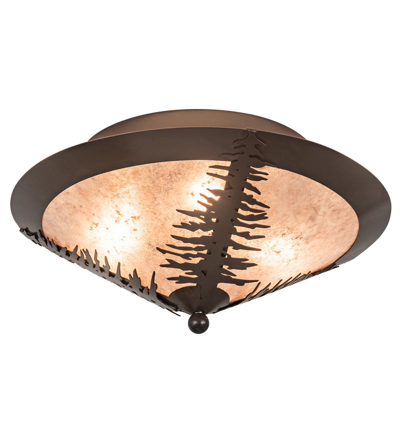 Meyda Tiffany 213198 Three Light Flushmount, Timeless Bronze