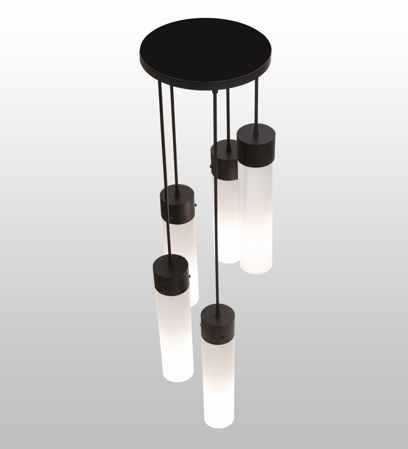 Meyda Tiffany 213444 Five Light Pendant, Solar Black