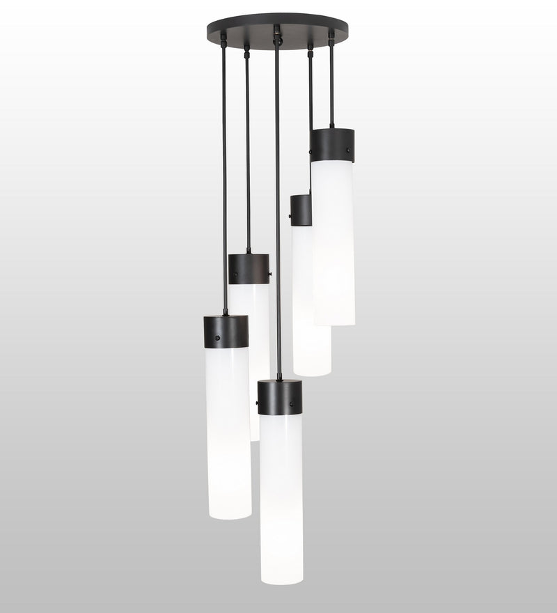 Meyda Tiffany 213444 Five Light Pendant, Solar Black