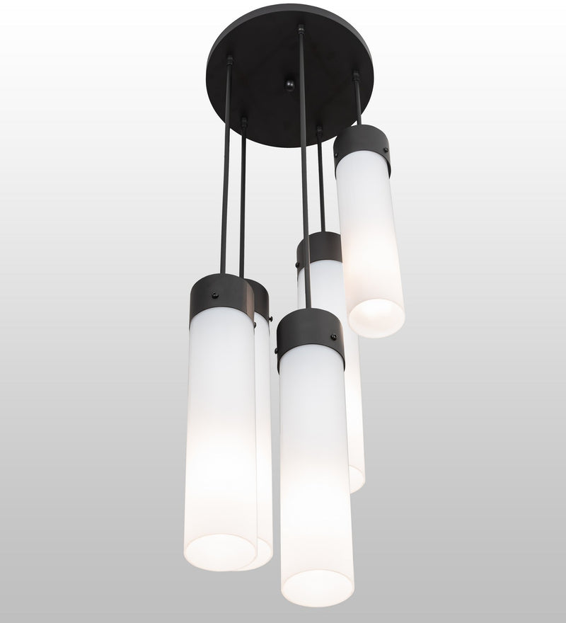 Meyda Tiffany 213444 Five Light Pendant, Solar Black