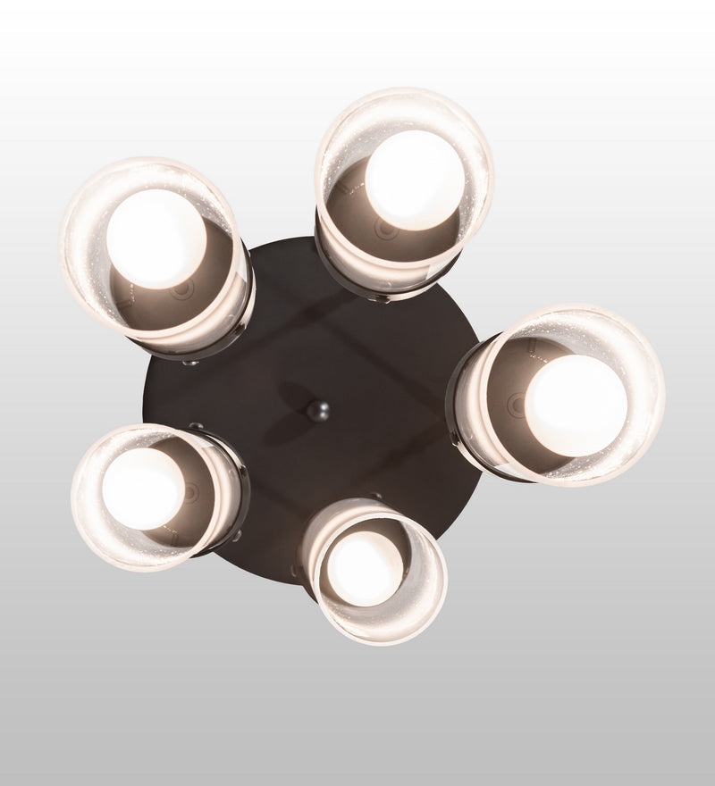 Meyda Tiffany 213444 Five Light Pendant, Solar Black