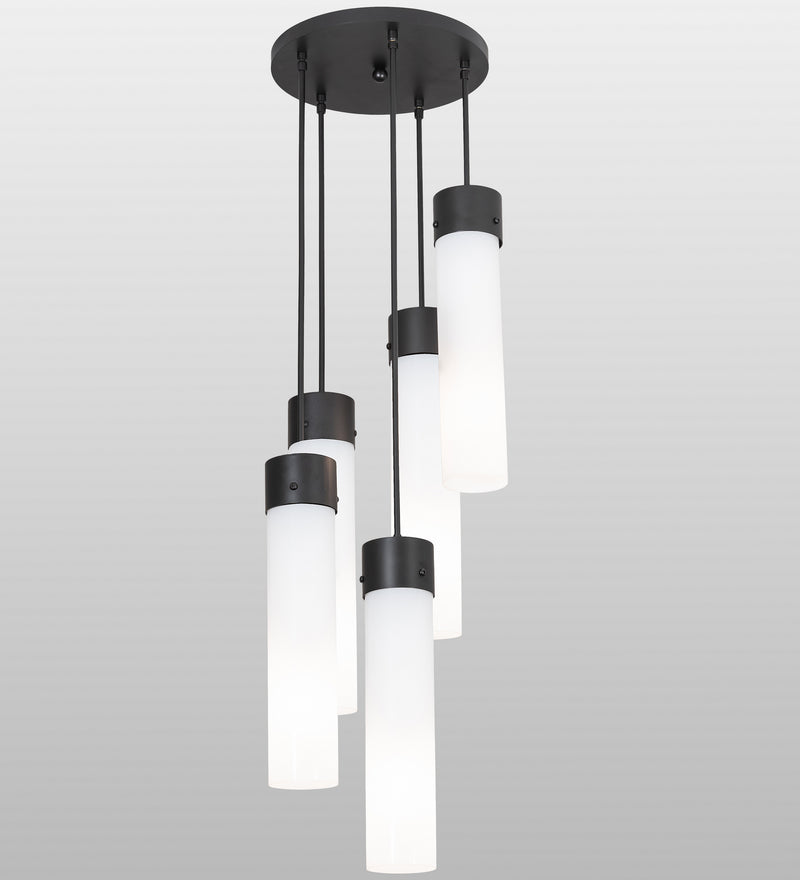 Meyda Tiffany 213444 Five Light Pendant, Solar Black