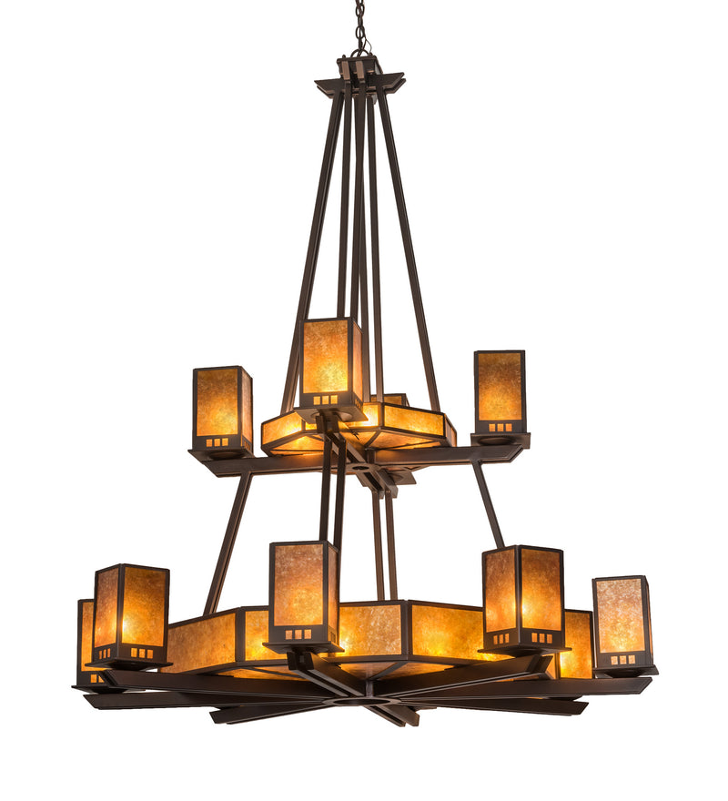 Meyda Tiffany 213469 24 Light Chandelier, Mahogany Bronze