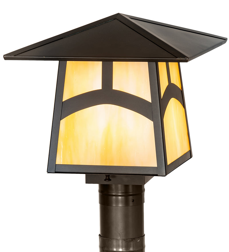 Meyda Tiffany 45238 One Light Post Mount, Craftsman Brown