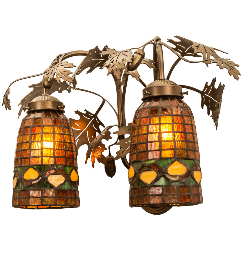 Meyda Tiffany 50869 Two Light Wall Sconce, Antique Copper