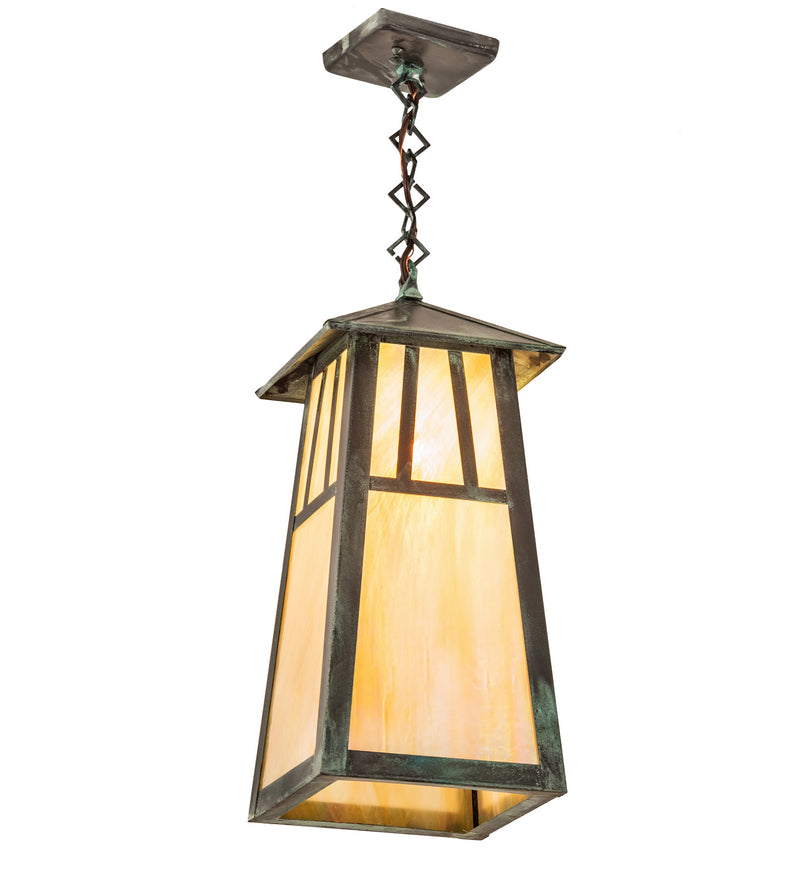 Meyda Tiffany 212725 One Light Pendant, Craftsman Verdi