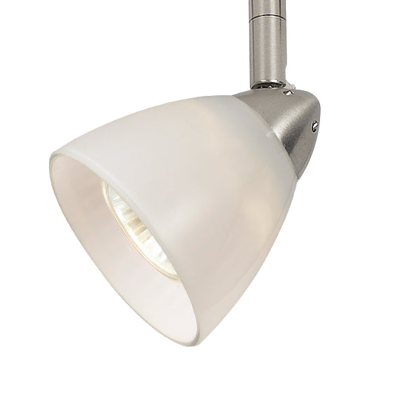 Cal Lighting HT-954-BS-WH One Light Track Fixture, Brushed Steel