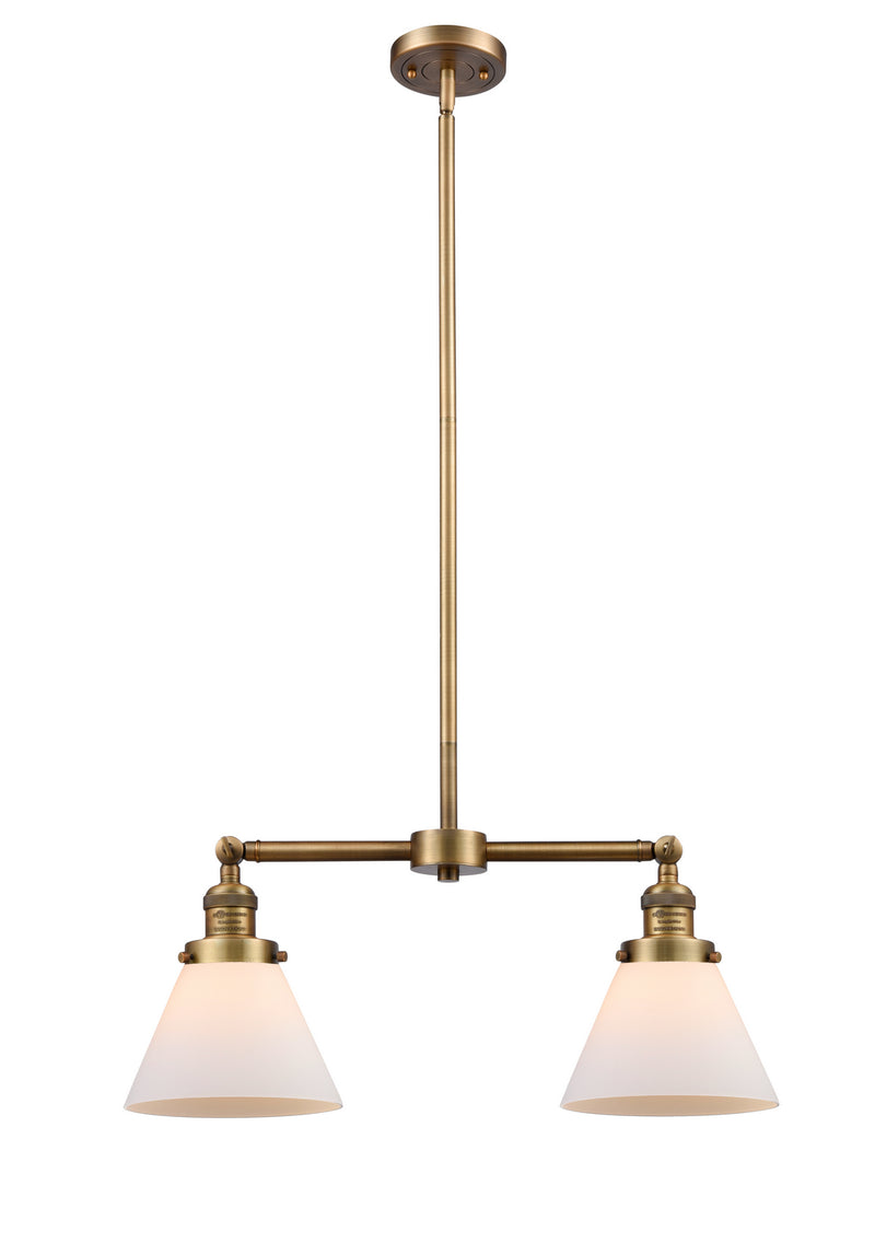 Innovations 209-BB-G41 Two Light Island Pendant, Brushed Brass