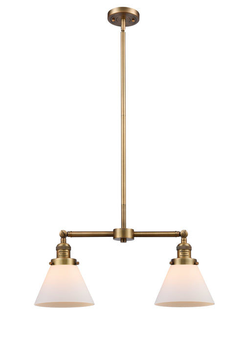 Innovations 209-BB-G41 Two Light Island Pendant, Brushed Brass