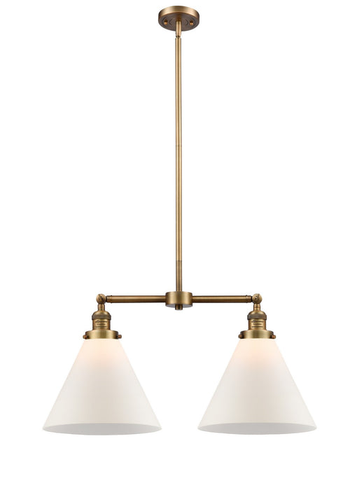 Innovations 209-BB-G41-L Two Light Island Pendant, Brushed Brass